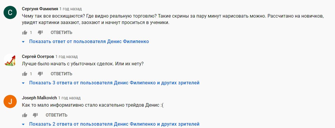 Traderman Дениса Филипенко отзывы