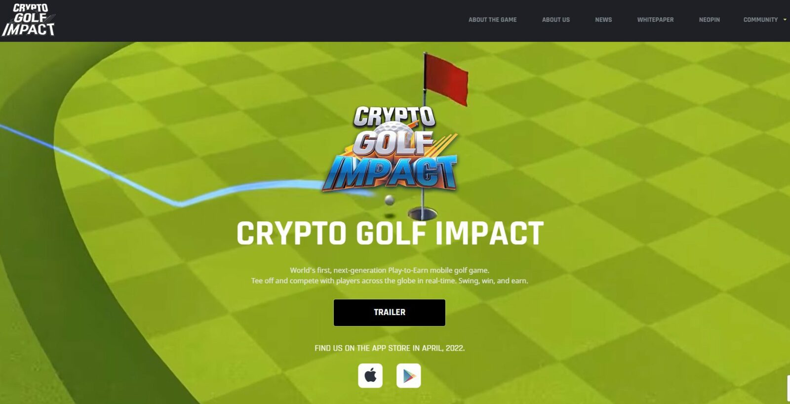 Сайт игры Crypto Golf Impact