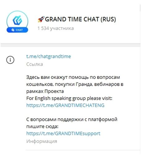 Телеграмм канал Grand Time