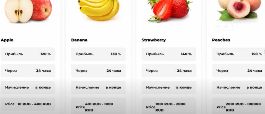 Fruit Profit Website НФТ