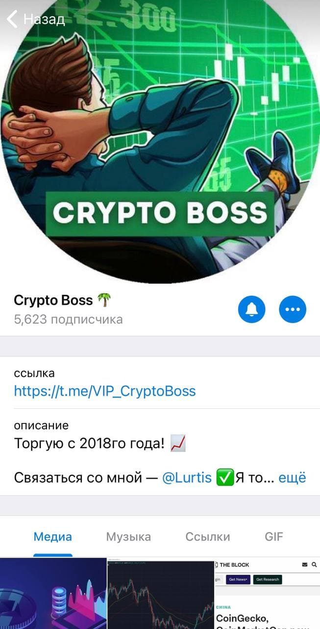 Телеграм-канал для заработка Crypto Boss