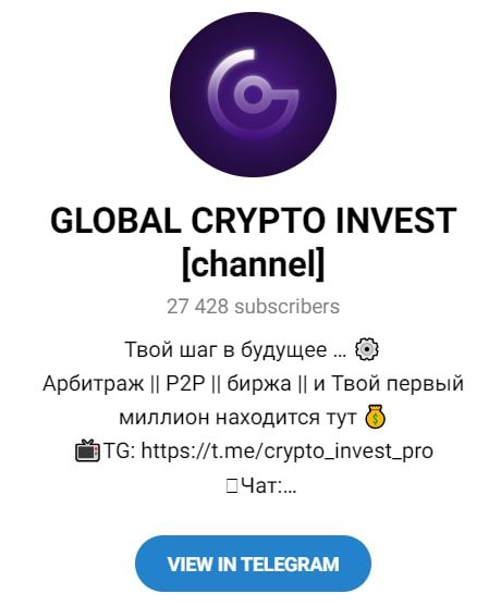 Канал Global Crypto Invest трейдинг