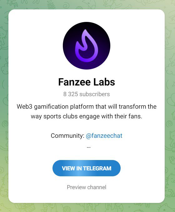 FNZ - Fanzee Token телеграмм