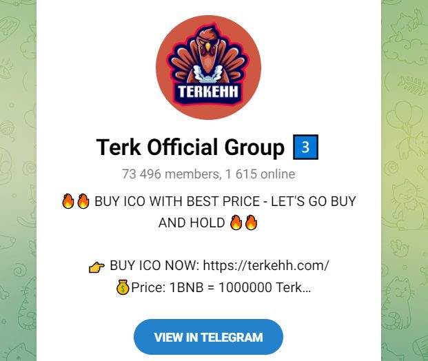 Телеграм-канал Terkehh Token