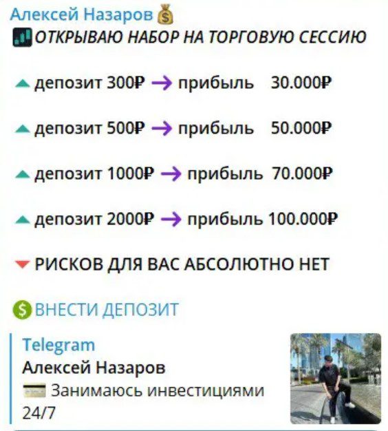 Проект Алексей Назаров инвестор