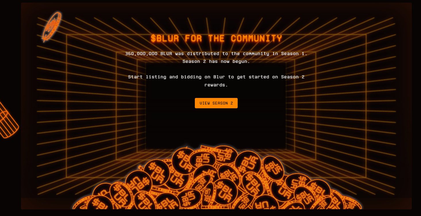 Сайт проекта Blur.io
