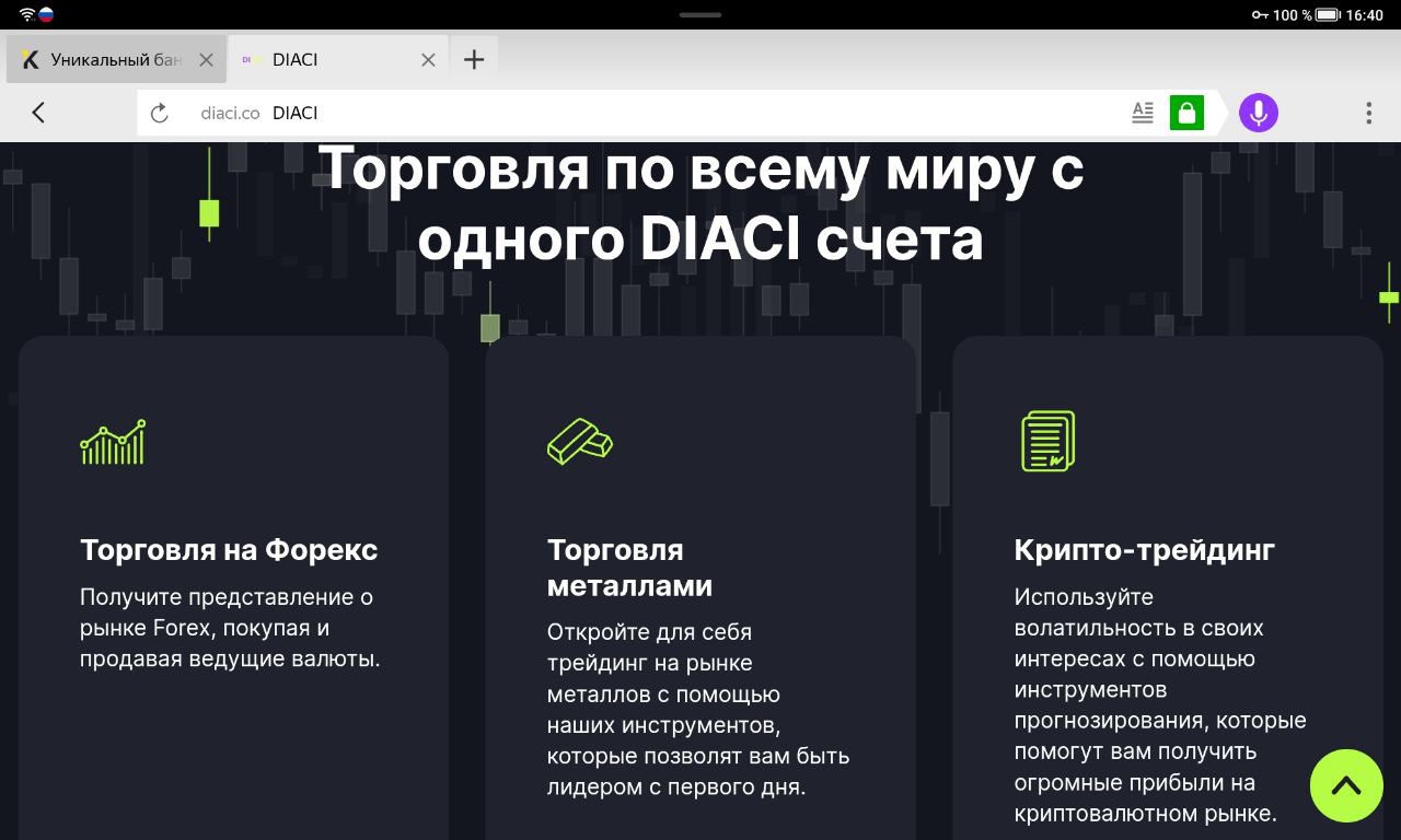 Сайт Diaci.com