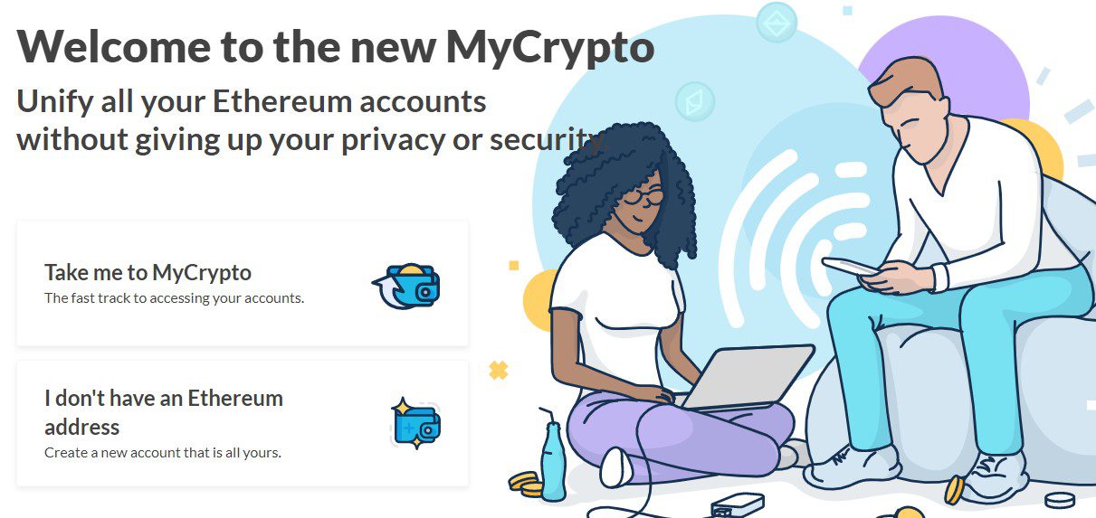 Сайт проекта Mycrypto com