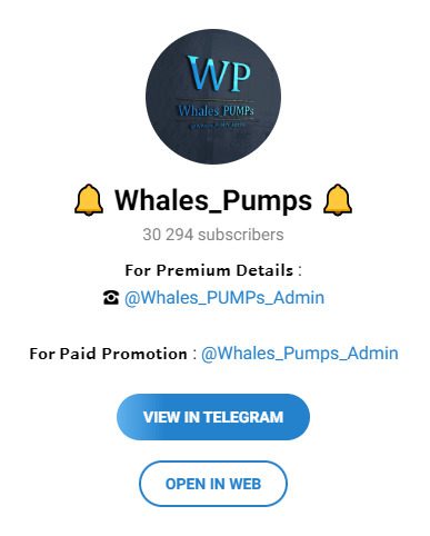 Whales Pumps – Телеграм-канал