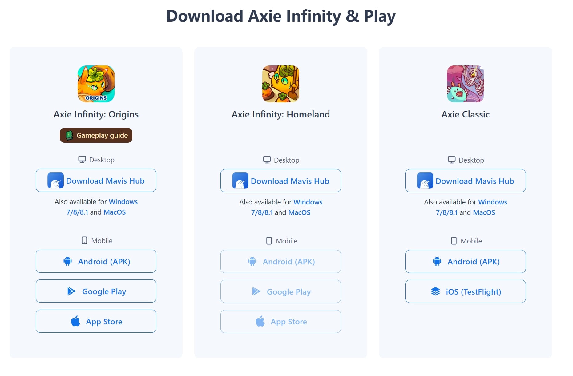 Axie Infinity приложения