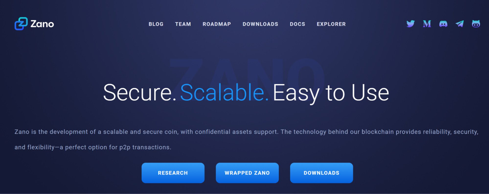 Сайт Платформы криптовалюты Zano