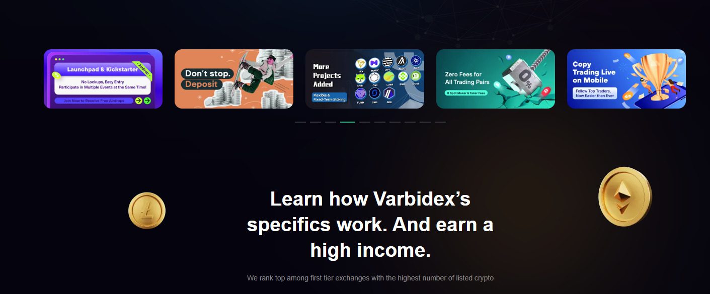 Предложения биржи Varbidex